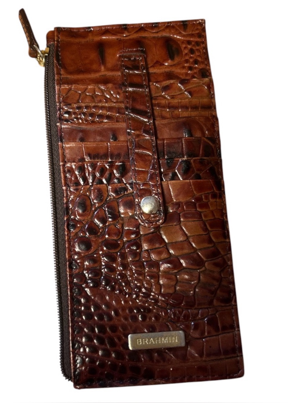 Brahmin, Credit Card Melbourne Embossed Leather Wallet